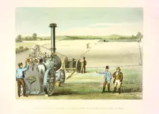 Steam ploughing tackle, c1860. Creator: Anon