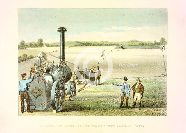 Steam ploughing tackle, c1860. Creator: Anon.