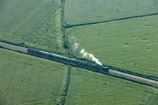 Steam train on the West Somerset Railway near Dunster, Somerset, c2010s(?). Artist: Damian Grady