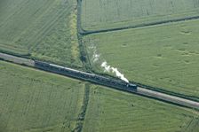 Steam train on the West Somerset Railway near Dunster, Somerset, c2010s(?). Artist: Damian Grady