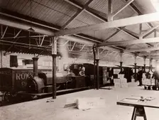 Steam train Newton with crates of cocoa, York, Yorkshire, 1901
