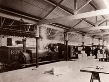 Steam train Newton with crates of cocoa, York, Yorkshire, 1901