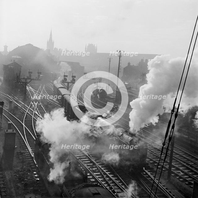 Steam trains at King's Cross, London, 1946-1969. Artist: John Gay
