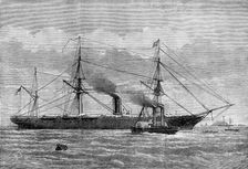 Steam-tug at Plymouth taking troops to the Himalaya for the Gold Coast, 1873. Creator: Unknown