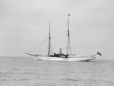 Steam yacht, 1913. Creator: Kirk & Sons of Cowes