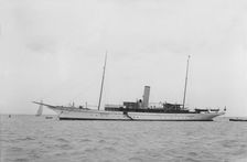 Steam yacht at anchor. Creator: Kirk & Sons of Cowes
