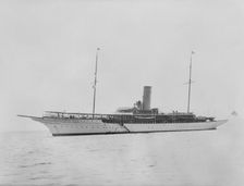 Steam yacht at anchor. Creator: Kirk & Sons of Cowes