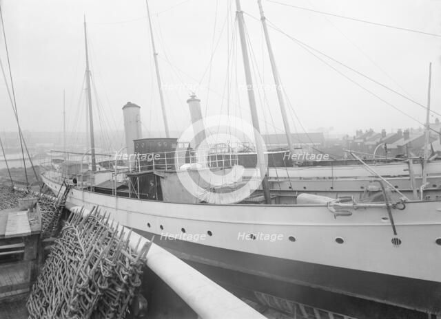 Steam yacht Branwen, 1914. Creator: Kirk & Sons of Cowes.