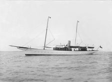 Steam yacht Iliona under way, 1914. Creator: Kirk & Sons of Cowes