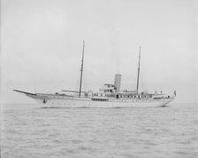 Steam yacht Liberty running east. Creator: Kirk & Sons of Cowes