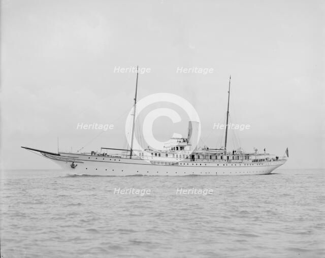 Steam yacht 'Liberty' running east. Creator: Kirk & Sons of Cowes.