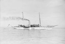 Steam yacht Minona under way, 1913. Creator: Kirk & Sons of Cowes