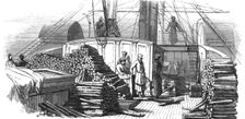 Steamboat on the Volga; A Journey on the Volga 1875. Creator: Nicholas Rowe