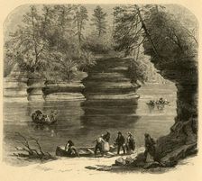 Steamboat Rock, Wisconsin River 1874. Creator: Alfred Waud