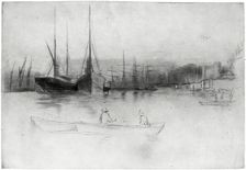 Steamboats off the Tower 1875 (1904).Artist: James Abbott McNeill Whistler