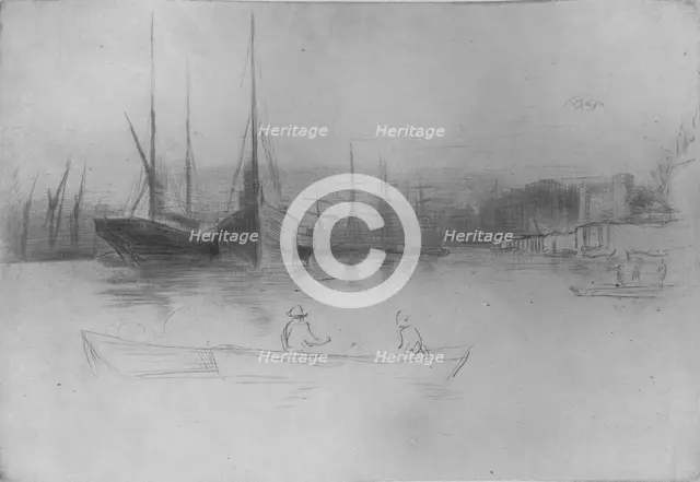 'Steamboats Off The Tower', 1875, (1904). Artist: James Abbott McNeill Whistler.