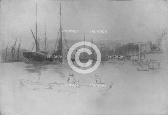 'Steamboats Off The Tower', 1875, (1904). Artist: James Abbott McNeill Whistler.