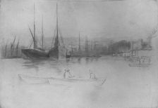Steamboats Off The Tower 1875, (1904). Artist: James Abbott McNeill Whistler