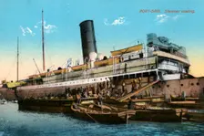 Steamer coaling, Port Said, Egypt, 20th century