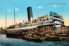 Steamer coaling, Port Said, Egypt, 20th century