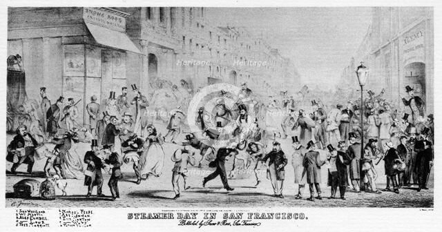 Steamer Day in San Francisco, California, 19th century (1937). Artist: Unknown