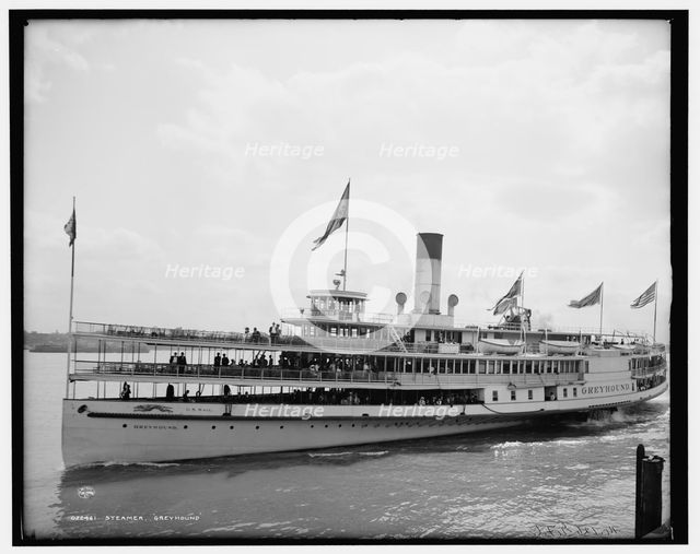 Steamer Greyhound, (1908?). Creator: Unknown.