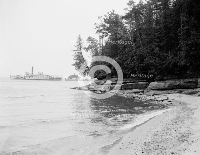 Steamer landing, Hotel Champlain, Bluff Point, N.Y., c.between 1910 and 1920. Creator: Unknown.