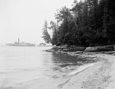 Steamer landing, Hotel Champlain, Bluff Point, N.Y., c.between 1910 and 1920. Creator: Unknown