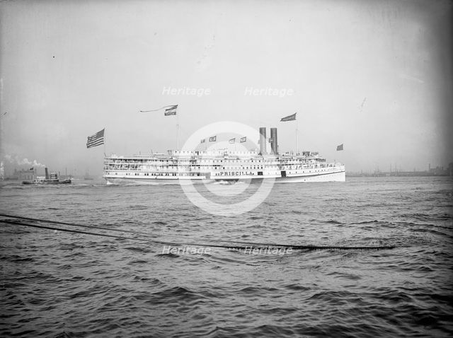Steamer Priscilla, Fall River Line, c1901. Creator: Unknown.