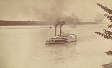 Steamer R.E. Lee Racing with Natches When Nearing St. Louis, ca. 1870. Creator: Robert Benecke