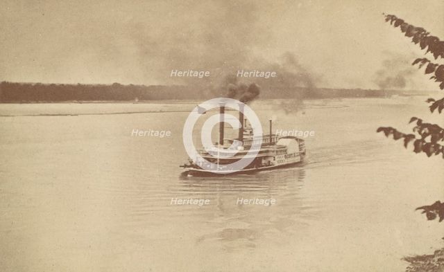 Steamer R.E. Lee Racing with Natches When Nearing St. Louis, ca. 1870. Creator: Robert Benecke.