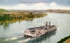 Steamer Saint Paul on the Mississippi River, 1910