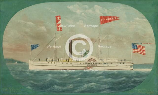 Steamer "St. Lawrence", 1850. Creator: James Bard.