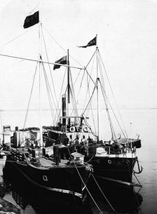 Steamers in festive decoration, 1890. Creator: Unknown