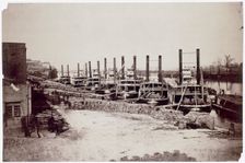 Steamers on the Mississippi, USA, 19th century. Creator: Unknown