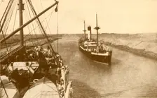 Steamers Passing in the Suez Canal c1930. Creator: ENA