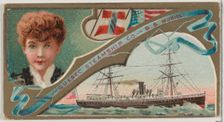 Steamship Muriel, Quebec Steamship Company, from the Ocean and River Steamers series (N83)..., 1887. Creator: Unknown
