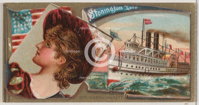 Steamship Narragansett, Stonington Line, from the Ocean and River Steamers series (N83) fo..., 1887. Creator: Unknown.