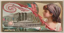 Steamship New York, Albany "Day" Line, from the Ocean and River Steamers series (N83) for ..., 1887. Creator: Unknown