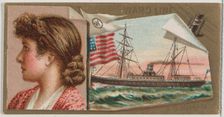 Steamship Niagara, Ward Line, from the Ocean and River Steamers series (N83) for Duke bran..., 1887. Creator: Unknown