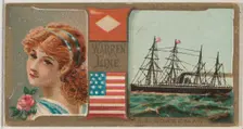 Steamship Norseman, Warren Line, from the Ocean and River Steamers series (N83) for Duke b..., 1887. Creator: Unknown