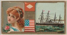 Steamship Norseman, Warren Line, from the Ocean and River Steamers series (N83) for Duke b..., 1887. Creator: Unknown