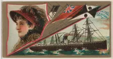 Steamship Oceanic, Occidental and Oriental Line, from the Ocean and River Steamers series ..., 1887. Creator: Unknown