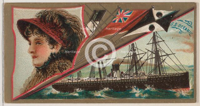 Steamship Oceanic, Occidental and Oriental Line, from the Ocean and River Steamers series ..., 1887. Creator: Unknown.