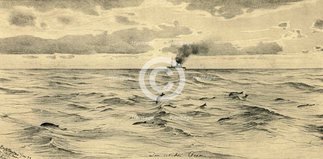 Steamship on the Indian Ocean, 1898. Creator: Christian Wilhelm Allers.