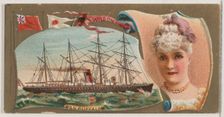 Steamship Buffalo, Wilson Line, from the Ocean and River Steamers series (N83) for Duke br..., 1887. Creator: Unknown