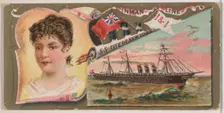 Steamship City of New York, Inman Line, from the Ocean and River Steamers series (N83) for..., 1887. Creator: Unknown