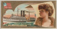 Steamship City of Worcester, Norwich Line, from the Ocean and River Steamers series (N83) ..., 1887. Creator: Unknown