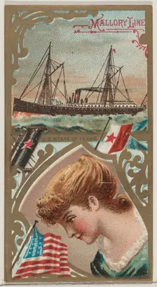 Steamship State of Texas, Mallory Line, from the Ocean and River Steamers series (N83) for..., 1887. Creator: Unknown