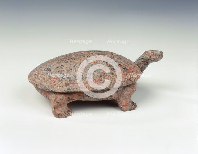 Steatite covered ink palette in the shape of a tortoise, Six Dynasties, 7th century or earlier. Artist: Unknown